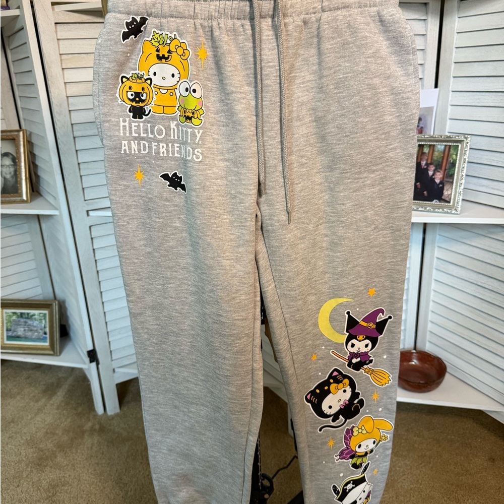 Sanrio Hello Kitty & Friends Gray Sweatpants Cozy Joggers Sweatpants